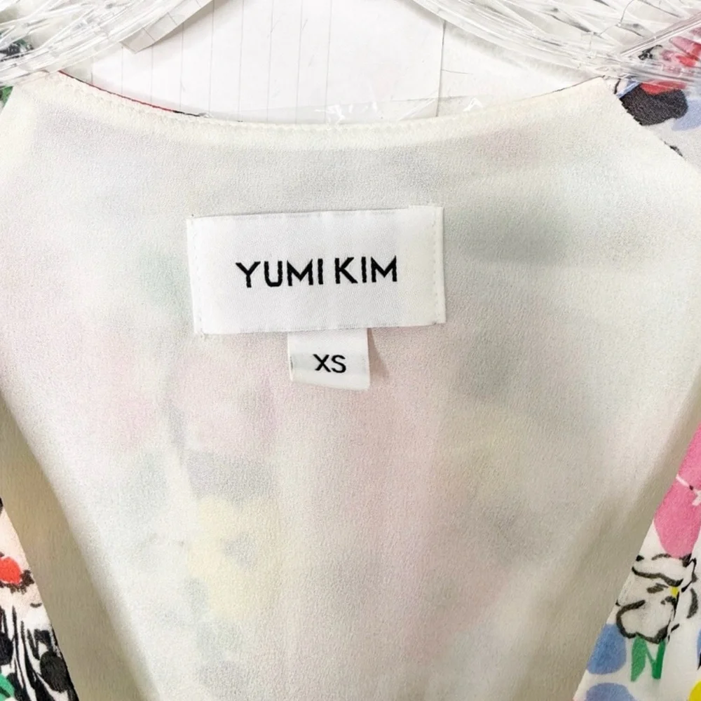 YUMI KIM | Naomi Romper in White Juniper‎ V-Neck Long Sleeve Floral Print Sz. XS